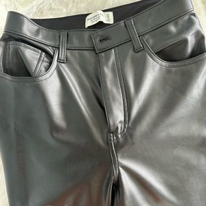 ABERCROMBIE, LIKE NEW, FAUX LEATHER JEANS